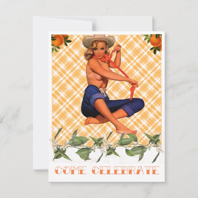 Sydligt sätta en klocka på inbjudan (Framsida)