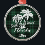 Sydmiami Beach Florida Handflatan Träd Grönt Play<br><div class="desc">Sydmiami Beach Florida Handflatan Träd Grönt  Play Ornament</div>