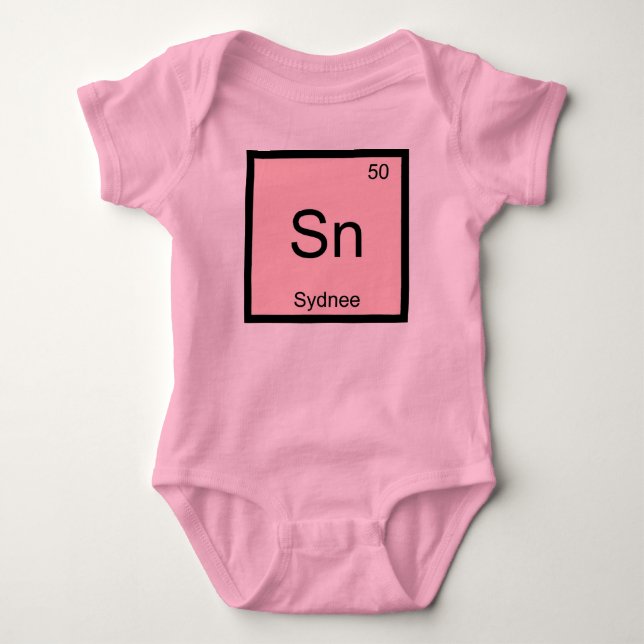 Sydnee namn kemi element periodiska systemet t shirt (Framsida)