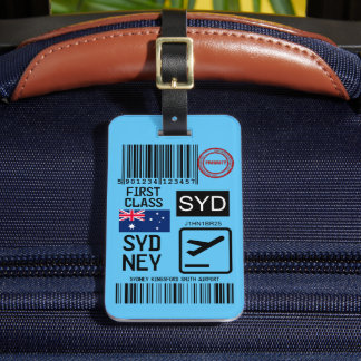 Sydney airport travel tag bagagebricka