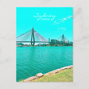 Sydney ANZAC Bridge-hamnscen Vykort