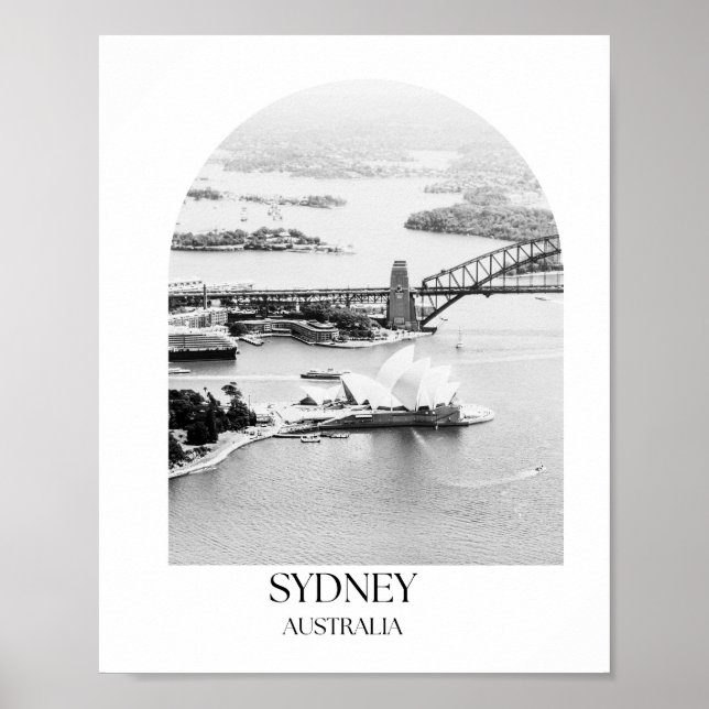 Sydney Australia Arch Photo Print Poster (Framsidan)