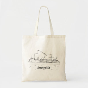 Sydney Australia Art Vacation Teckning Vacation Ar Tygkasse
