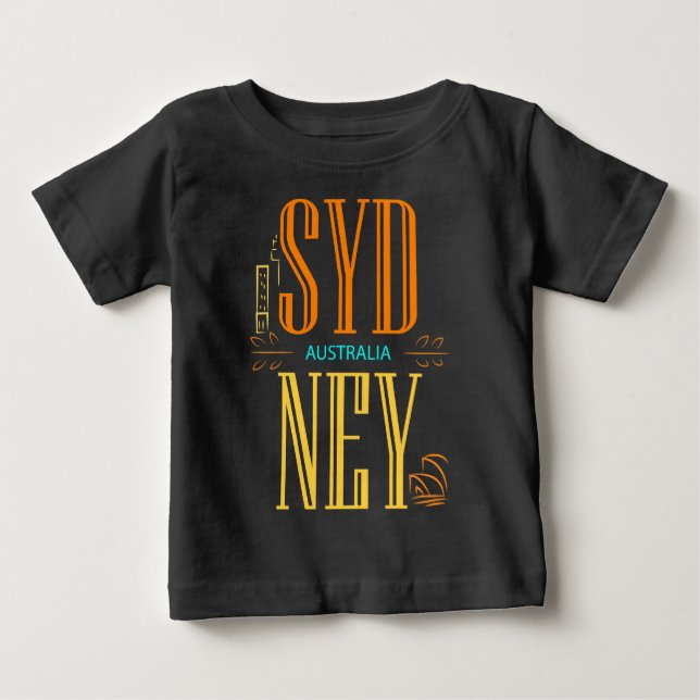 Sydney Australia City Sign T Shirt (Framsida)