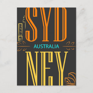 Sydney Australia City Sign Vykort