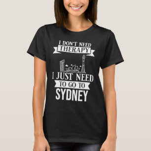 Sydney Australia City Skyline Karta Travel 1 T Shirt