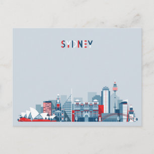 Sydney Australia City Skyline Vykort