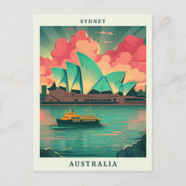 Sydney Australia Elegant Art Vintage resor Vykort