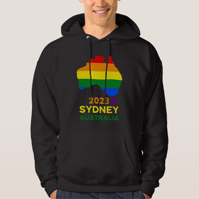 Sydney Australia Gay and Lesbian Pride Hoodie (Framsida)