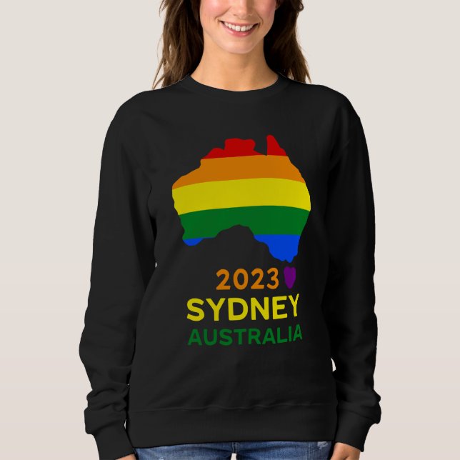Sydney Australia Gay and Lesbian Pride T Shirt (Framsida)