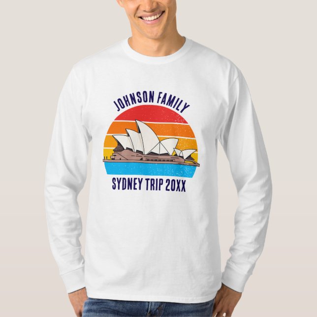 Sydney Australia Opera House Custom Long Sleeve T Shirt (Framsida)