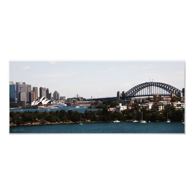 Sydney Australia’ Opera House & Harbour Bridge Fototryck (Framsidan)