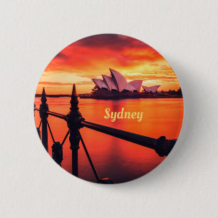 Sydney Australia Opera House Orange Himlar Knapp