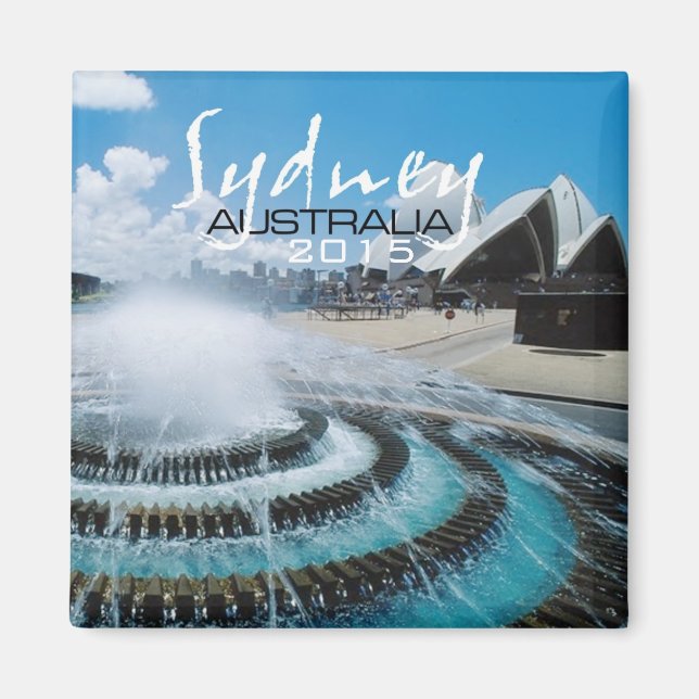 Sydney Australia Souvenir Magnet Change År (Framsidan)