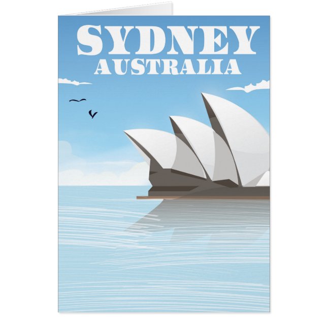 Sydney Australia Travel-affisch Hälsningskort (Framsidan)