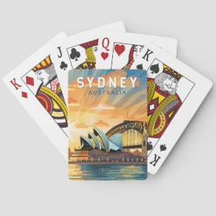 Sydney Australia Travel Art Vintage Casinokort
