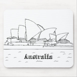 Sydney Australia Vacation Teckning Vacation Art Tr Musmatta