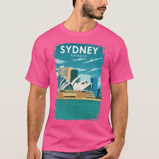 Sydney Australia Vintage Minimal Oprah House Trave T Shirt