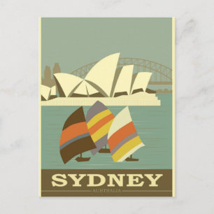 Sydney Australia Vintage resor Poster Vykort