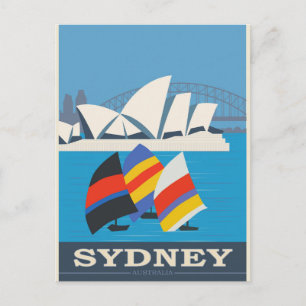 Sydney Australia Vintage resor Poster Vykort