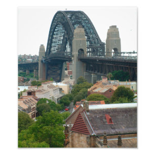 Sydney, Australien. Harbour Bridge. Fototryck