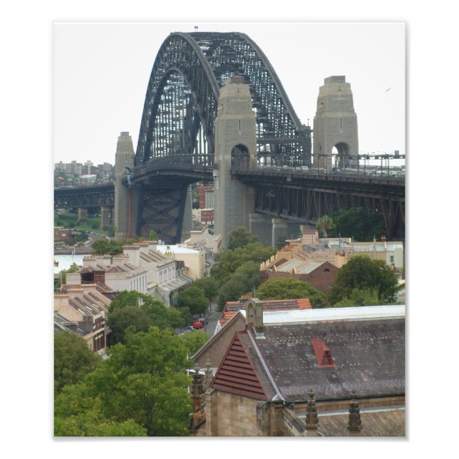 Sydney, Australien. Harbour Bridge. Fototryck (Framsidan)