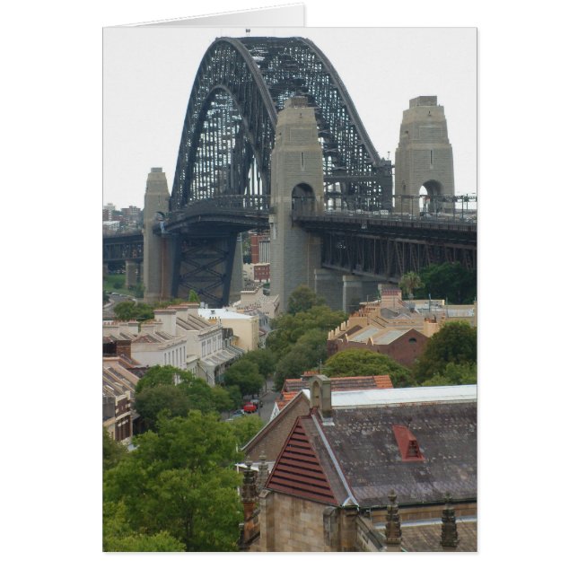 Sydney, Australien. Harbour Bridge. Hälsningskort (Framsidan)