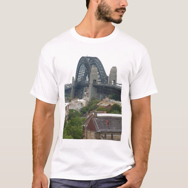 Sydney, Australien. Harbour Bridge. T Shirt (Framsida)