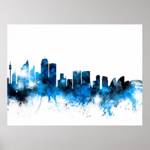 Sydney Australien horisont Poster