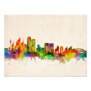 Sydney Australien horisontCityscape Fototryck