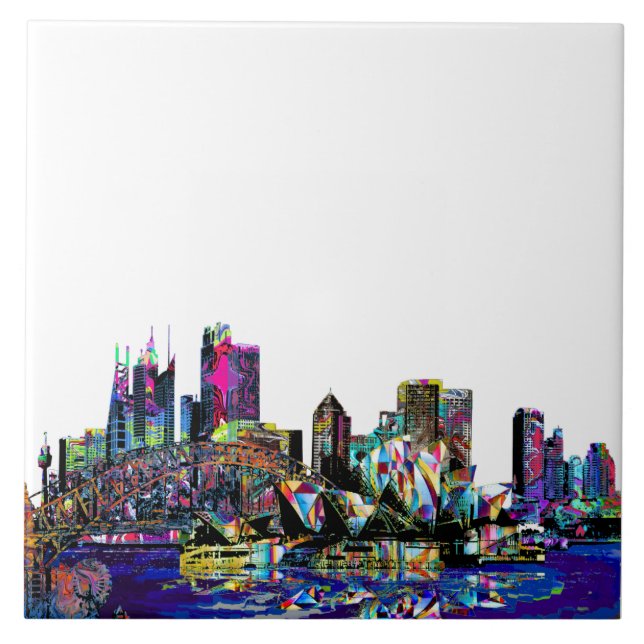 Sydney, Australien i graffiti Kakelplatta (Framsidan)