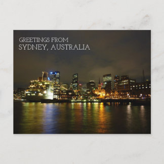 Sydney Australien i natt Vykort