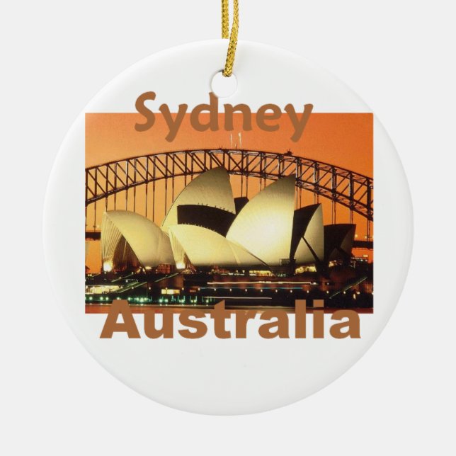 SYDNEY Australien Julgransprydnad Keramik (Framsidan)