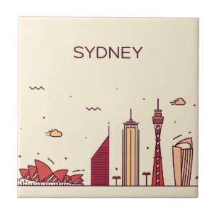 Sydney Australien   klotterhorisont Kakelplatta