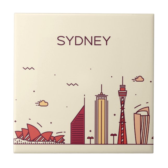 Sydney Australien | klotterhorisont Kakelplatta (Framsidan)