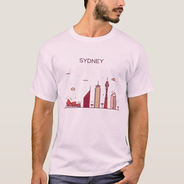 Sydney Australien | klotterhorisont Tee Shirt (Framsida)