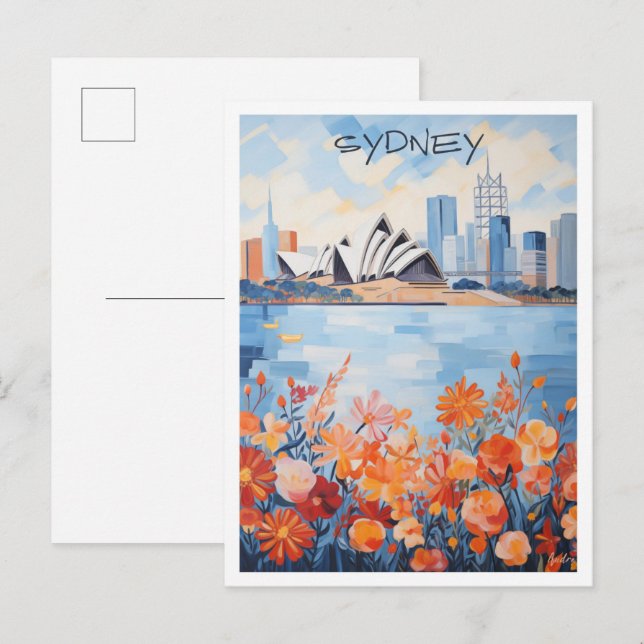 Sydney Australien Konst Resa  Vykort (Fram/baksida)