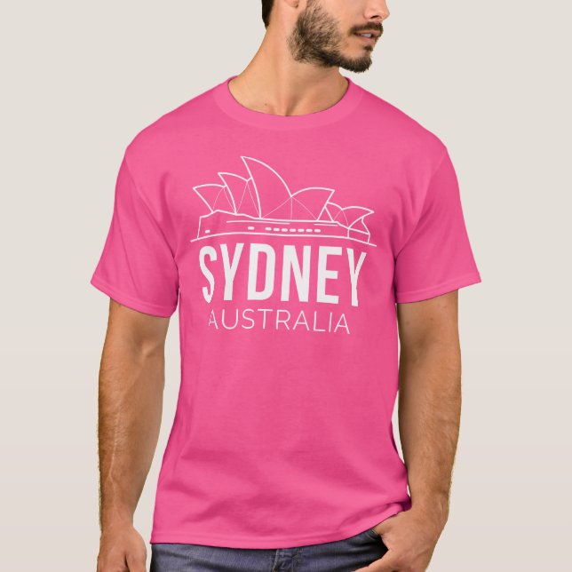 Sydney Australien Opera House Aussie Kärlek T Shir Shirt (Framsida)