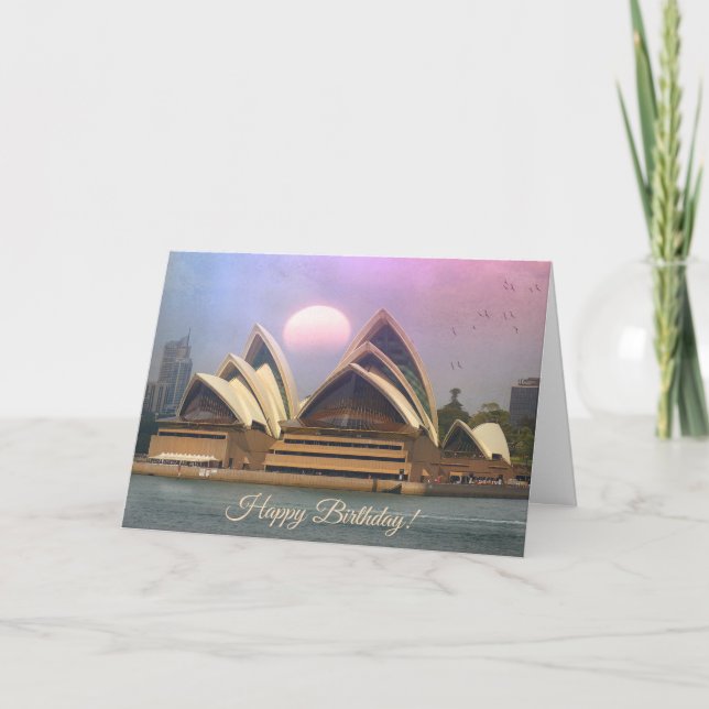 Sydney Australien Opera House Birthday Kort (Framsida)