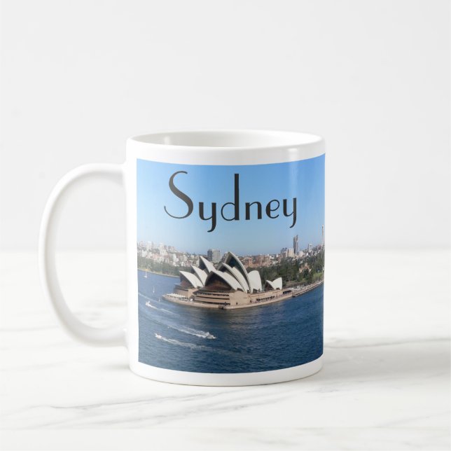 Sydney, Australien, Opera House, Harbor, Skyline Kaffemugg (Vänster)