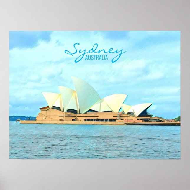 Sydney Australien Opera House-resetryck Poster (Framsidan)