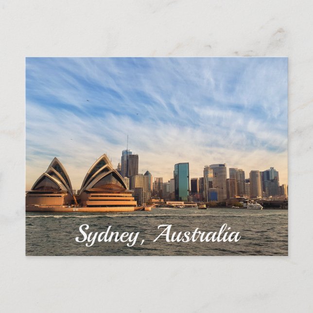 Sydney Australien Opera House Skyline Vykort (Framsida)