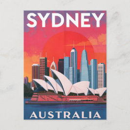 Sydney Australien Operahuset Siluett Vykort