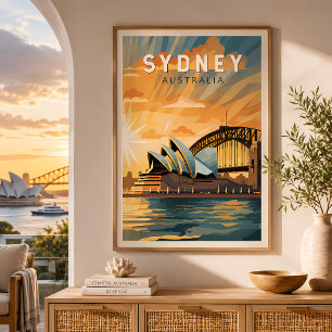Sydney Australien Resa Konst Vintage Poster