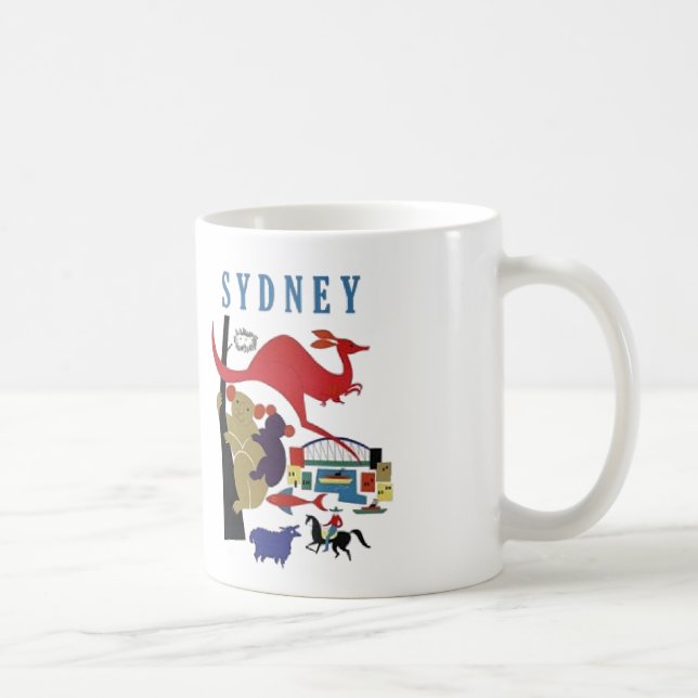 Sydney Australien reser gullig roligt souvenir Kaffemugg (Höger)