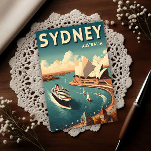 Sydney Australien Retro Resa Vykort