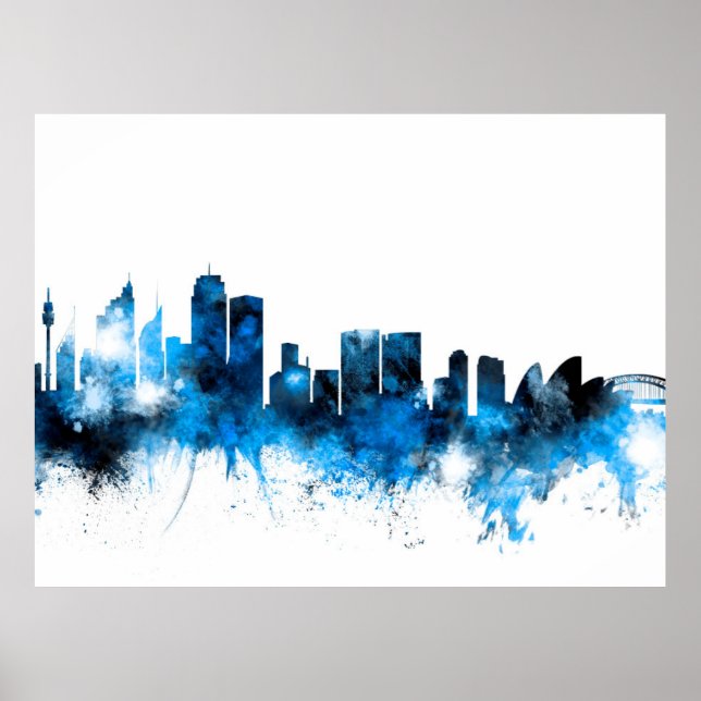 Sydney Australien Skyline Poster (Framsidan)