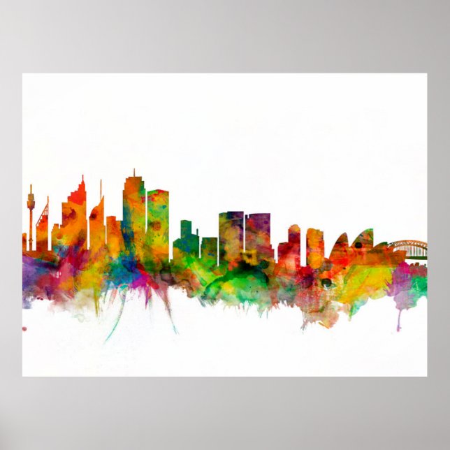 Sydney Australien Skyline Poster (Framsidan)
