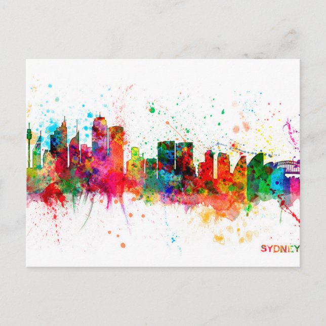 Sydney Australien Skyline Vykort (Framsida)