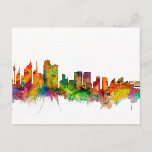 Sydney Australien Skyline Vykort (Framsida)